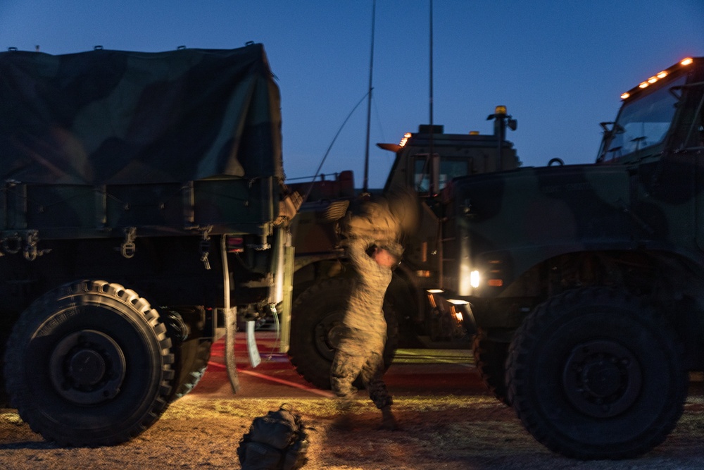 Marines Convoy Across The United States