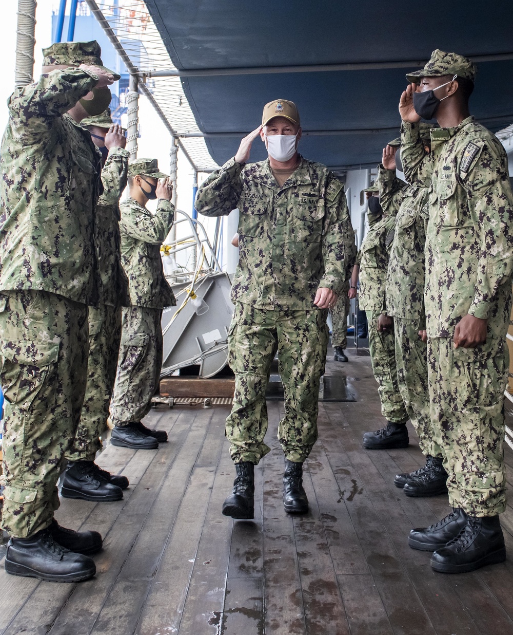 Rear Adm. Chris Engdahl Visits Warship 19
