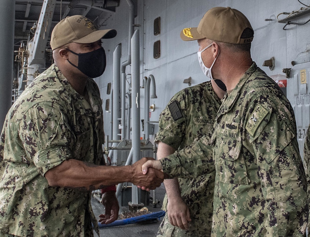 Rear Adm. Chris Engdahl Visits Warship 19