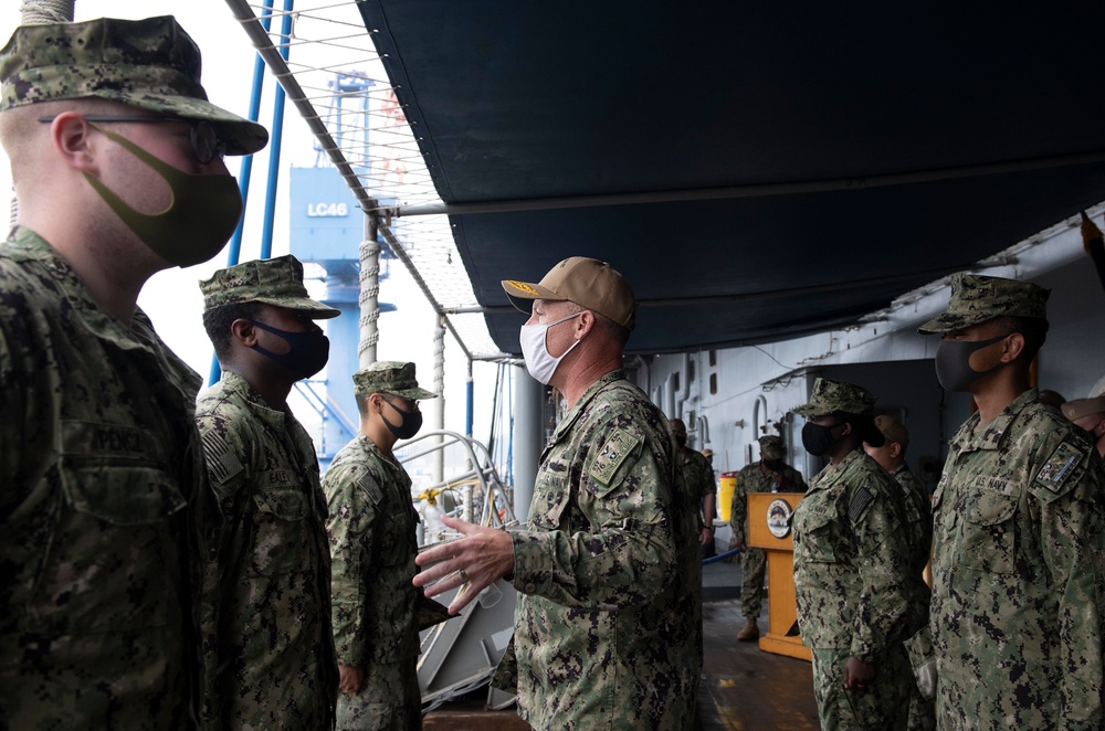 Rear Adm. Chris Engdahl Visits Warship 19
