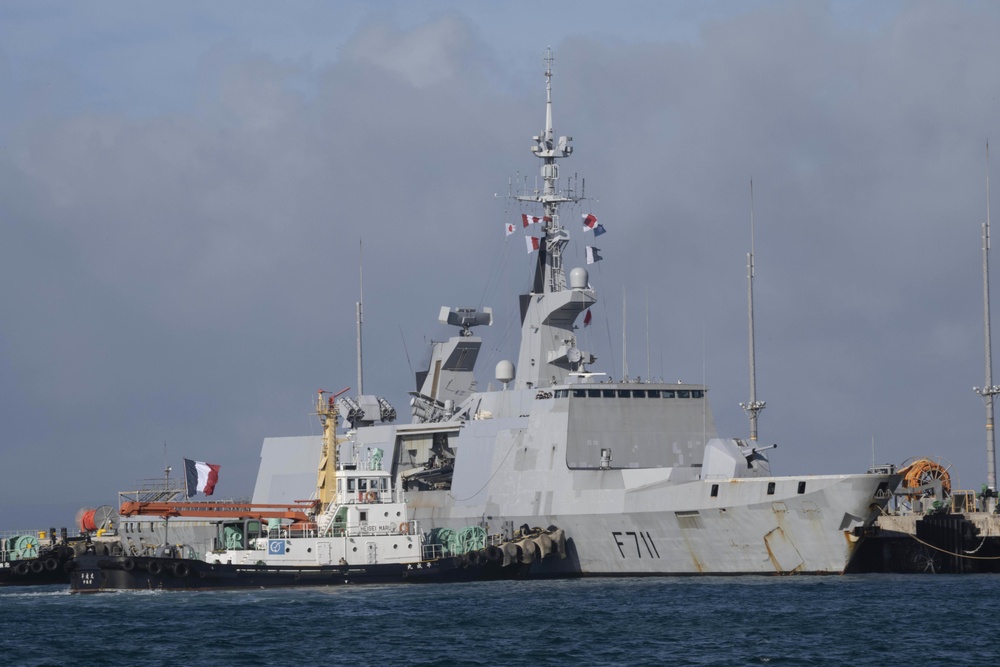 French Navy Vessels Visit CFAO White Beach Naval Facility