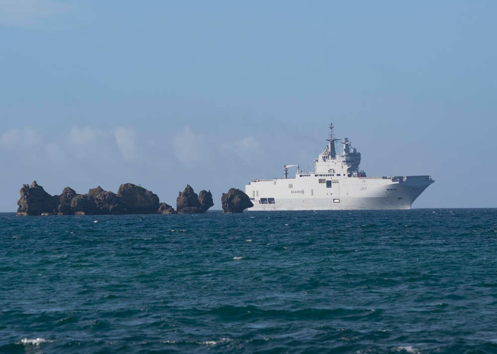 French Navy Vessels Visit CFAO White Beach Naval Facility