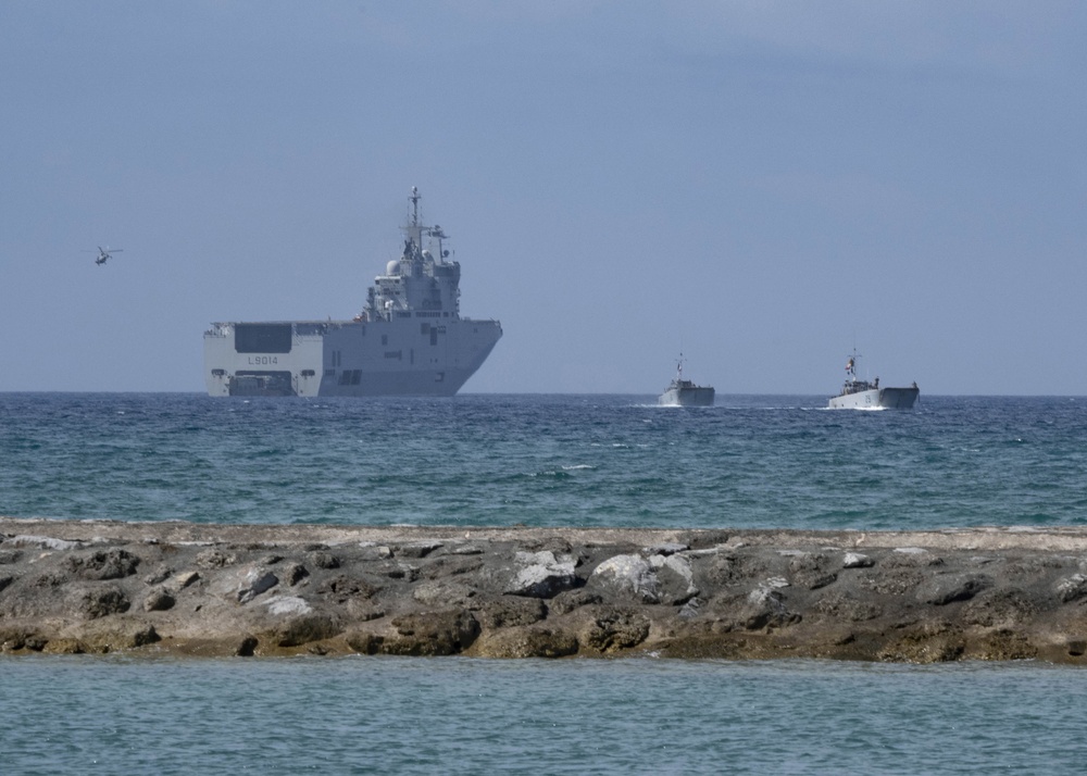 French Navy Vessels Visit CFAO White Beach Naval Facility