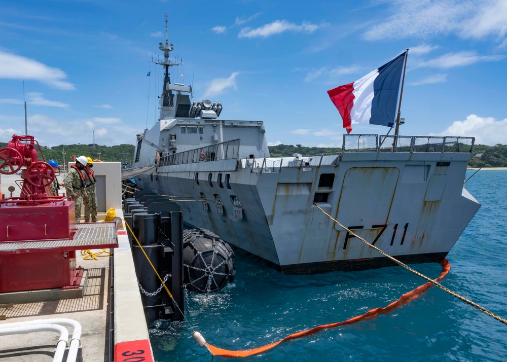 French Navy Vessels Visit CFAO White Beach Naval Facility