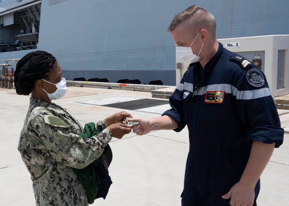 French Navy Vessels Visit CFAO White Beach Naval Facility