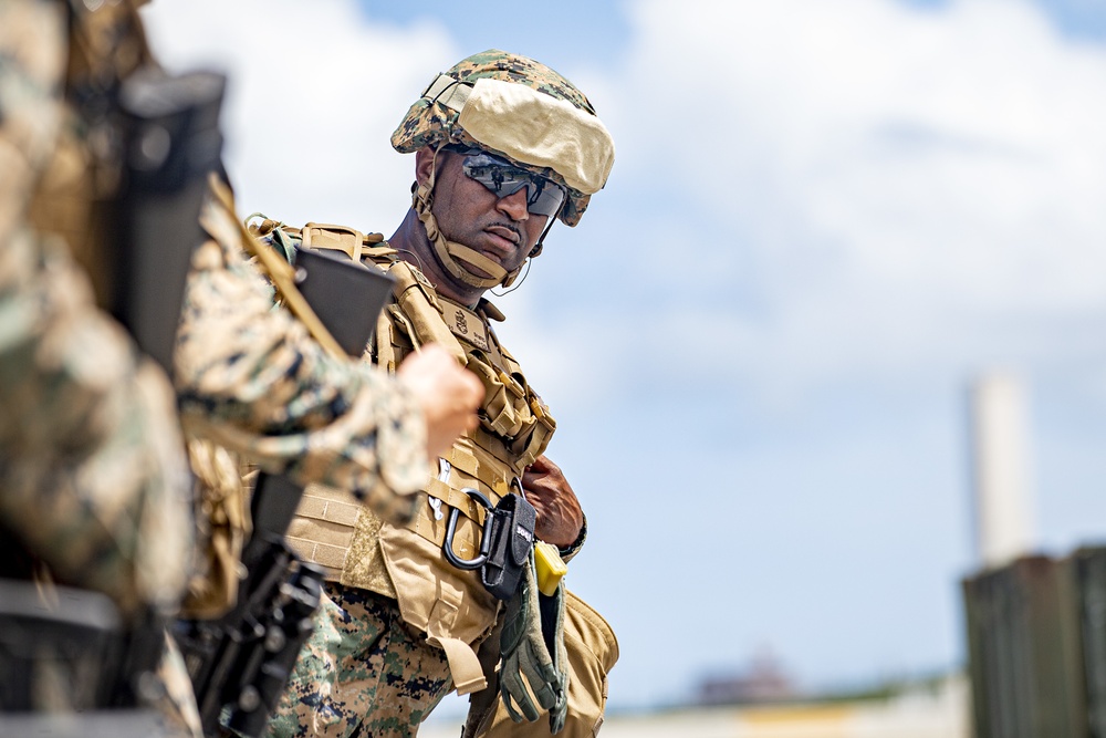 US Marines conduct on and off drills