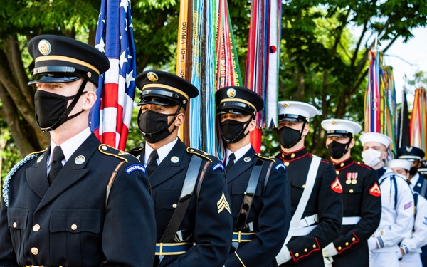 President Moon Jae-in of the Republic of Korea Participates in an Armed Forces Full Honors Wreath-Laying Ceremony at the Tomb of the Unknown Soldier