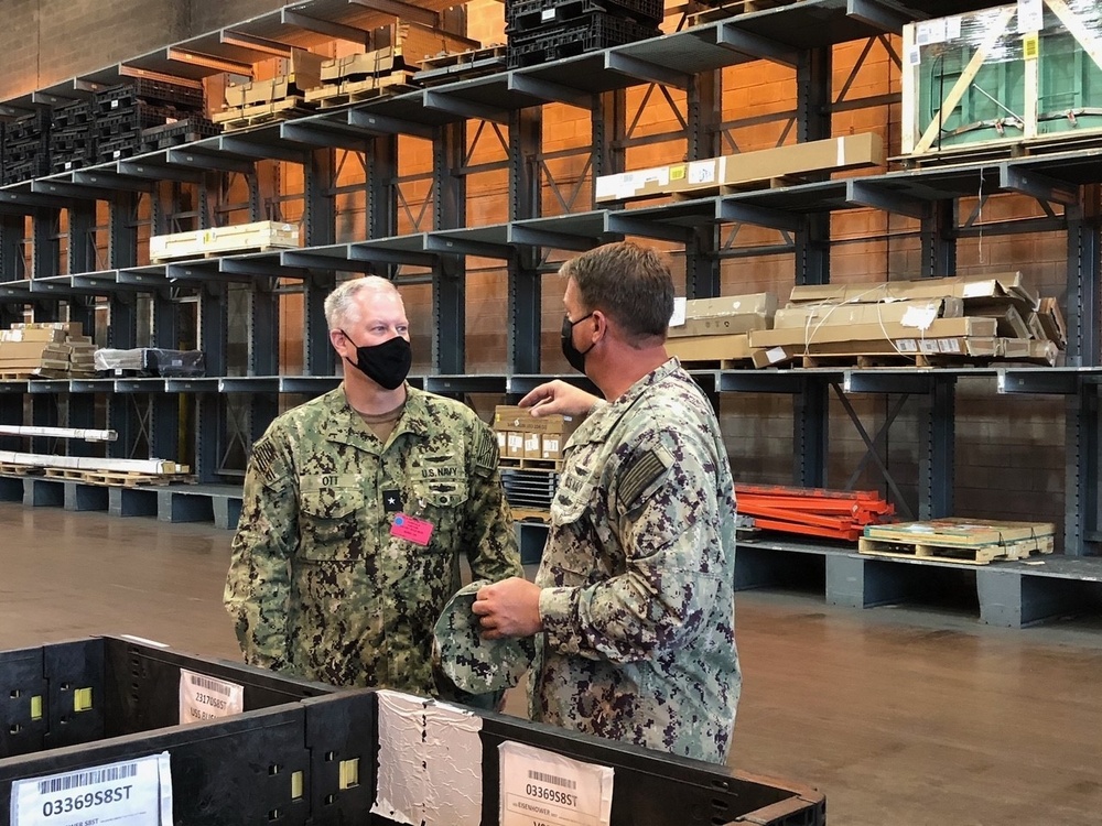Rear Adm. Ott tours DLA Distribution Norfolk, Virginia