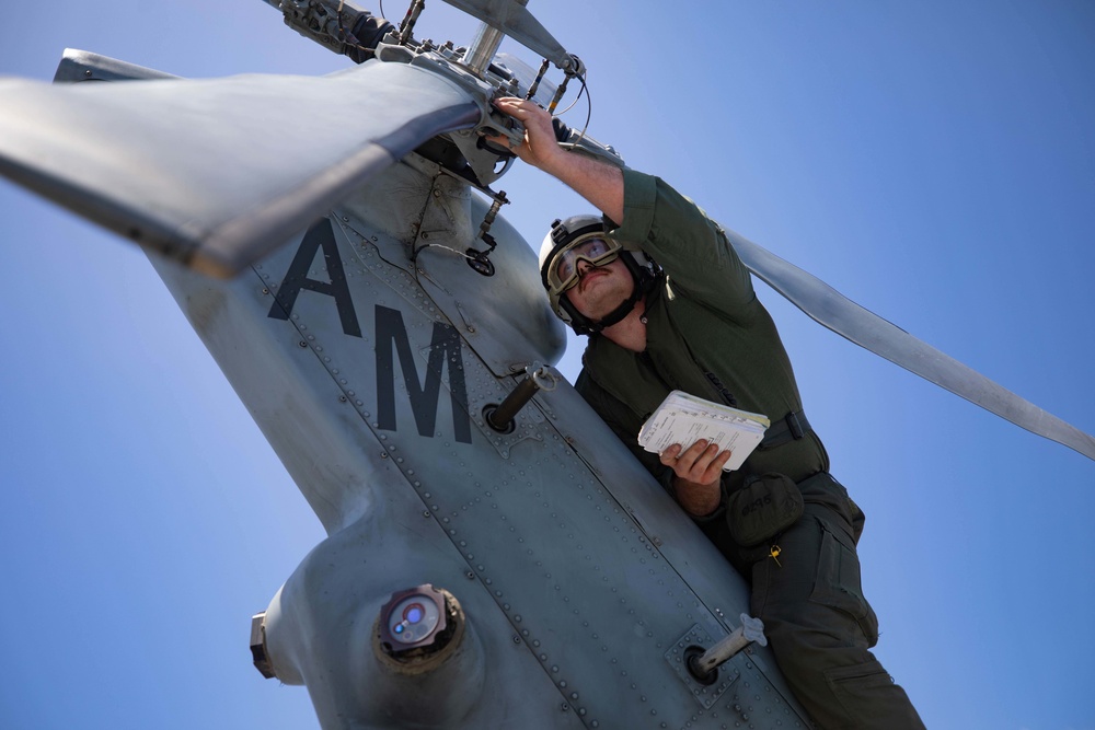 HSC 22 Sailor Prepares Helicopter for Flight