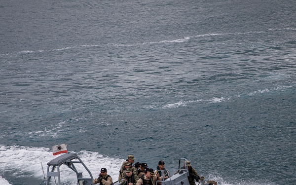 Soldiers and Sailors from Kosovo, Montenegro, Albania and the U.S. execute VBSS training