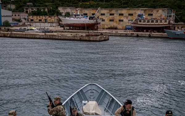 Soldiers and Sailors from Kosovo, Montenegro, Albania and the U.S. execute VBSS training