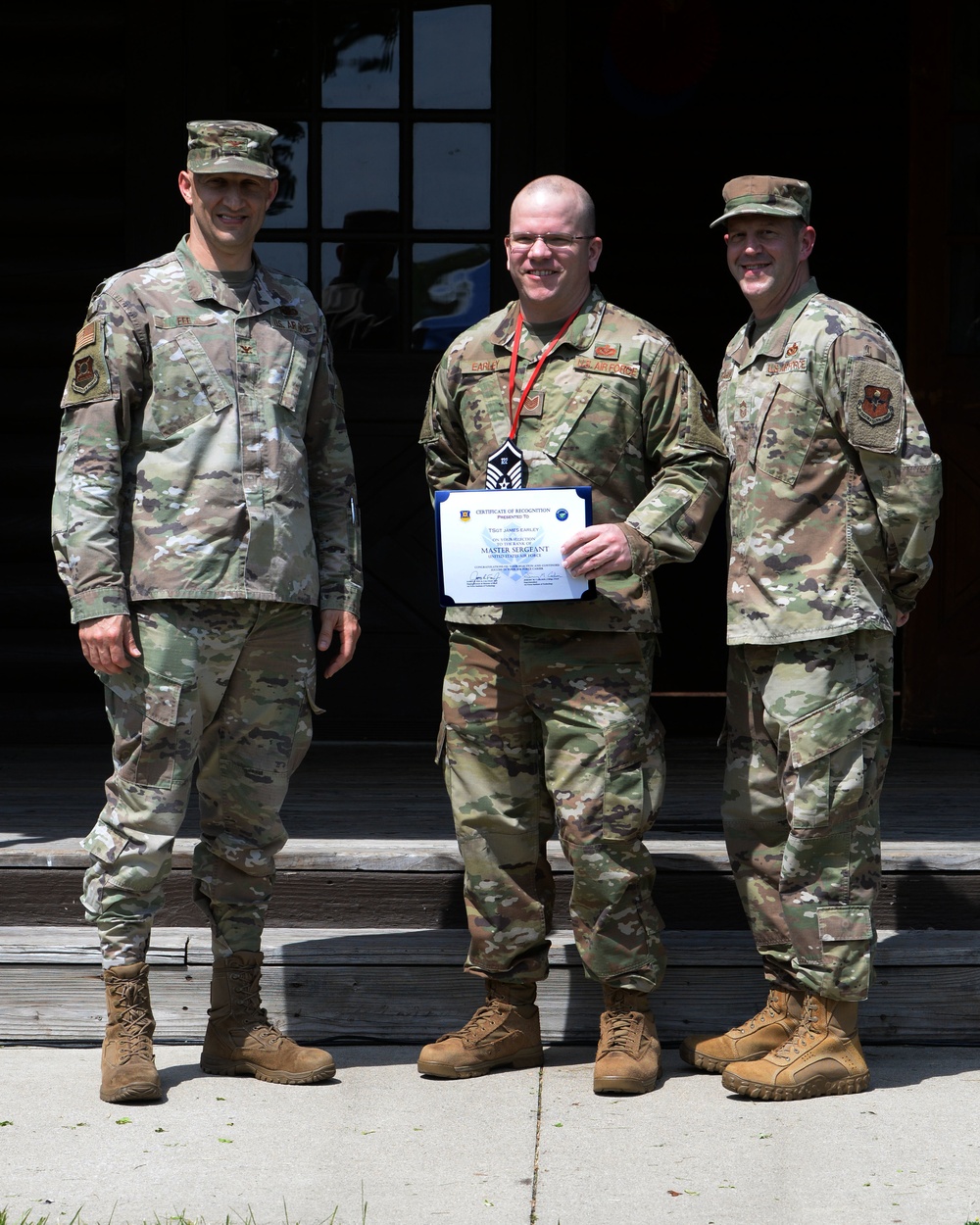 U.S. Air Force Master Sergeant selects named at Wright-Patt party.