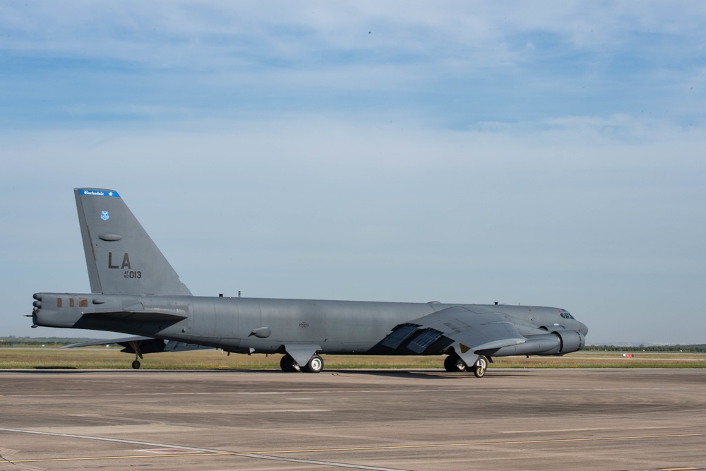 B-52s Take off from Moron Air Base to Support Missions Operations