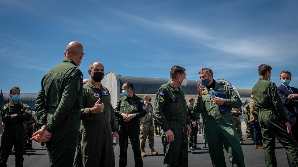U.S., U.K. and French military leaders visit Mont-de-Marsan Air Base during AT21 Exercise