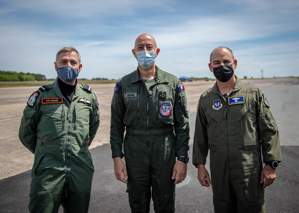 U.S., U.K. and French military leaders visit Mont-de-Marsan Air Base during AT21 Exercise