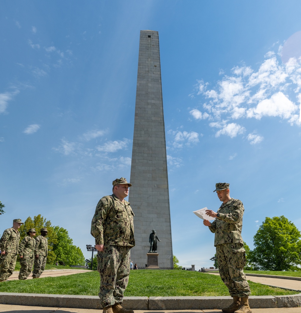 U.S. Navy Sailor Reenlists at Bunker Hill Monument