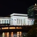 Philadelphia skyline lit up in honor of whole-of-government vaccination effort
