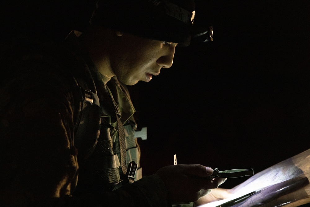 1st Special Forces Group Soldiers compete for Best Warrior Honors during Land Navigation