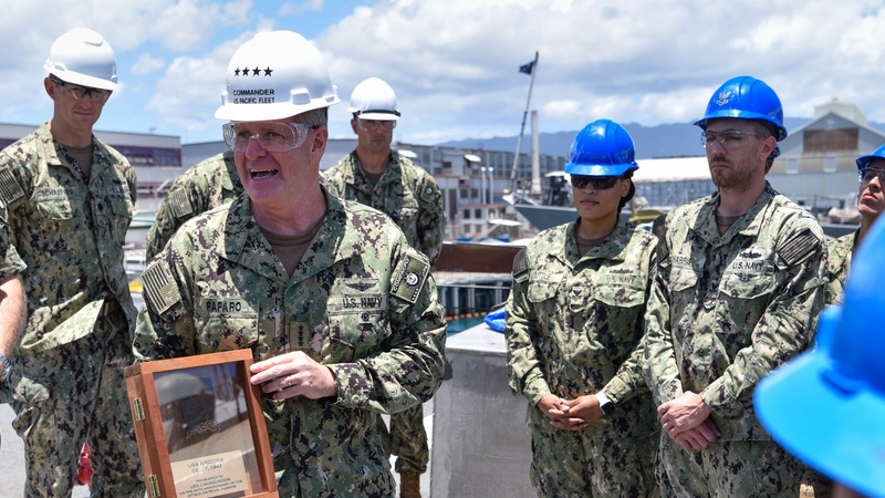 U.S. Pacific Fleet Commander Inspired to Share USS Arizona Relics