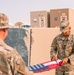 Task Force Phoenix 640th ASB lower the Colors at Retreat