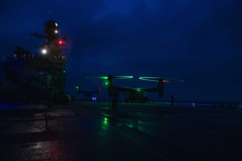 USS America (LHA 6) Conducts Flight Operations