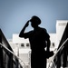 GHWB Sailor Salutes Ensign