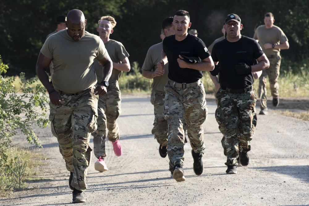 U.S. Army and Army of the Republic of North Macedonia Soldiers Kick Off Spur Ride