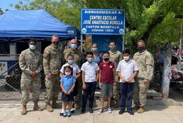 JTF-B donates essential materials to school in Mogotillo, El Salvador through HAP