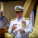 Rear Adm. DiGuardo delivers remarks during Maritime Expeditionary Security Group ONE Change of Command