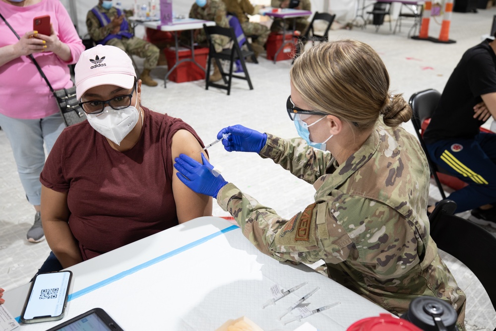Marylander returns to the Greenbelt Metro CVC for her 2nd dose of the COVID-19 vaccine