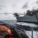 Standing NATO Maritime Group One (SNMG1) Flagship HMCS Halifax conducts a Replenishment-At-Sea (RAS) with USNS Supply off the coast of Portugal