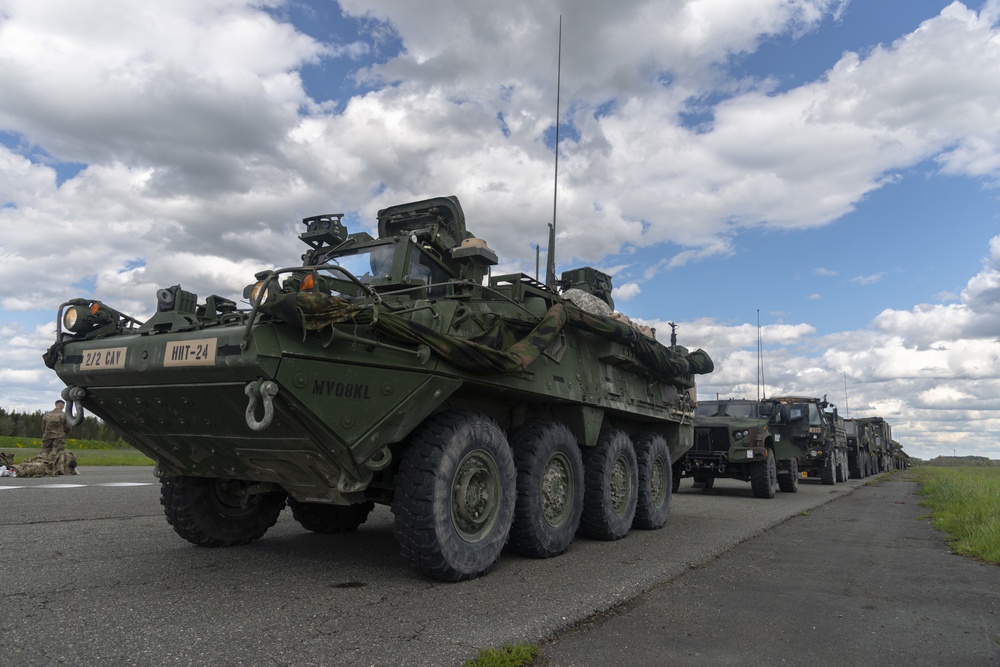 2d Cavalry Regiment tactical road march