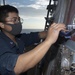 Sailors Aboard USS Milius (DDG 69) Paint Bulkhead