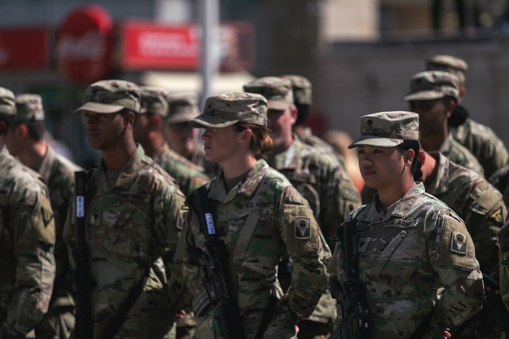 53rd IBCT participates in culminating military ceremony for Immediate Response 21 at Albanian capitol.