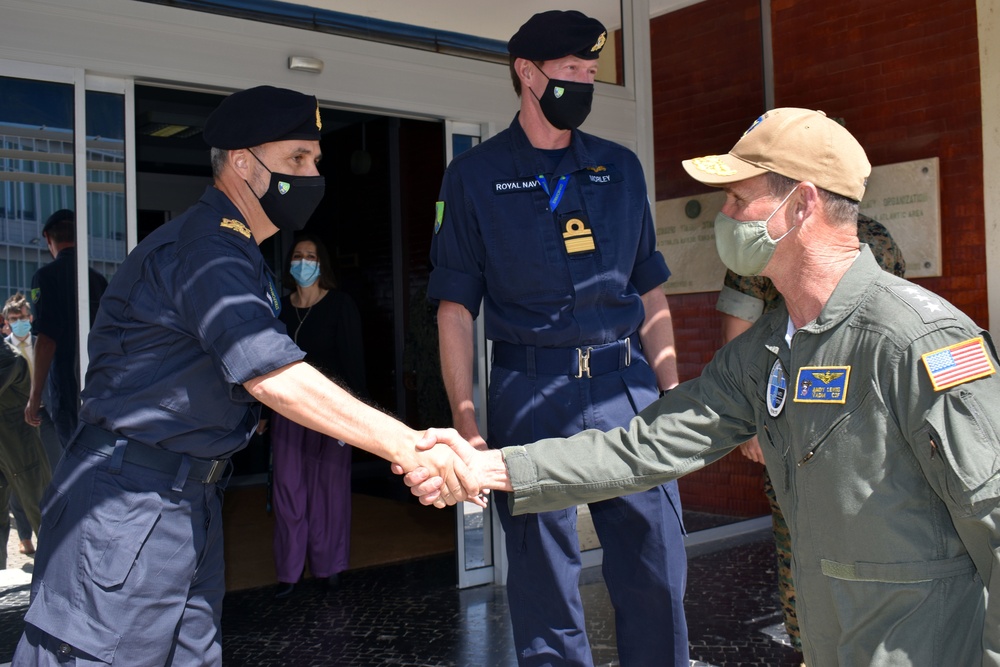 STRIKFORNATO hosts Vice Adm. Andrew Lewis, commander, U.S. 2nd Fleet and JFC-NF