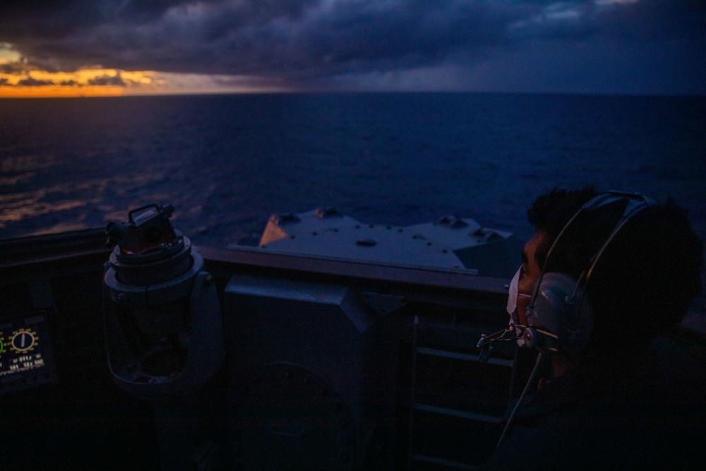 USS Curtis Wilbur Sunrise