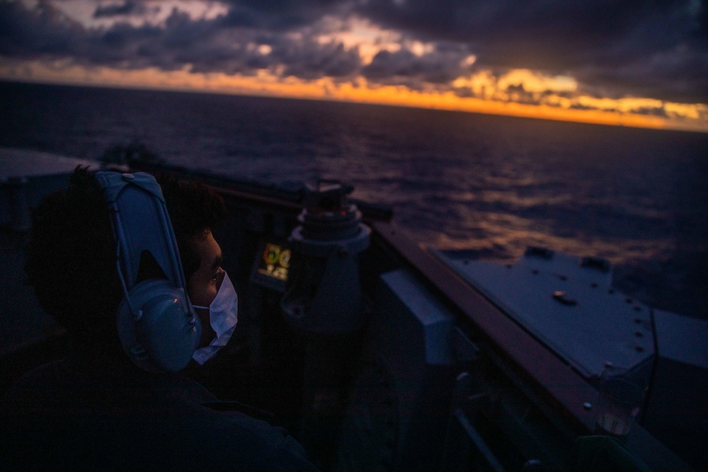 USS Curtis Wilbur Sunrise