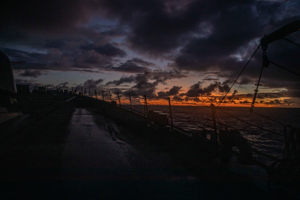 USS Curtis Wilbur Sunrise