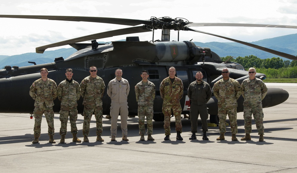 Distinguished Visitors visit the 1-131st Assault Helicopter Battalion during DEFENDER-Europe 21