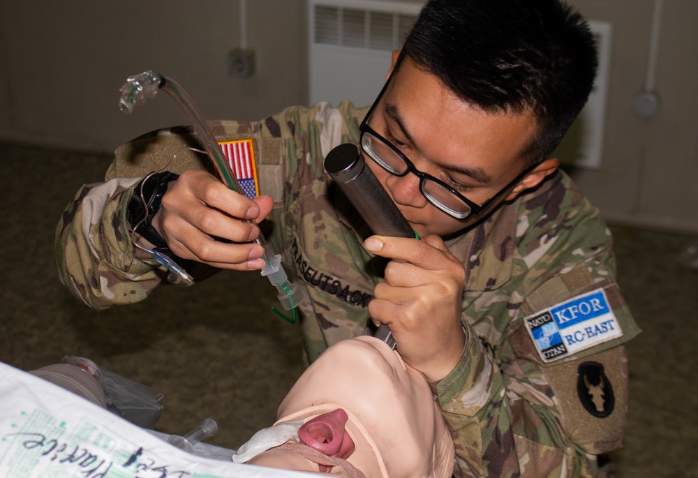 KFOR medics conduct airway management training