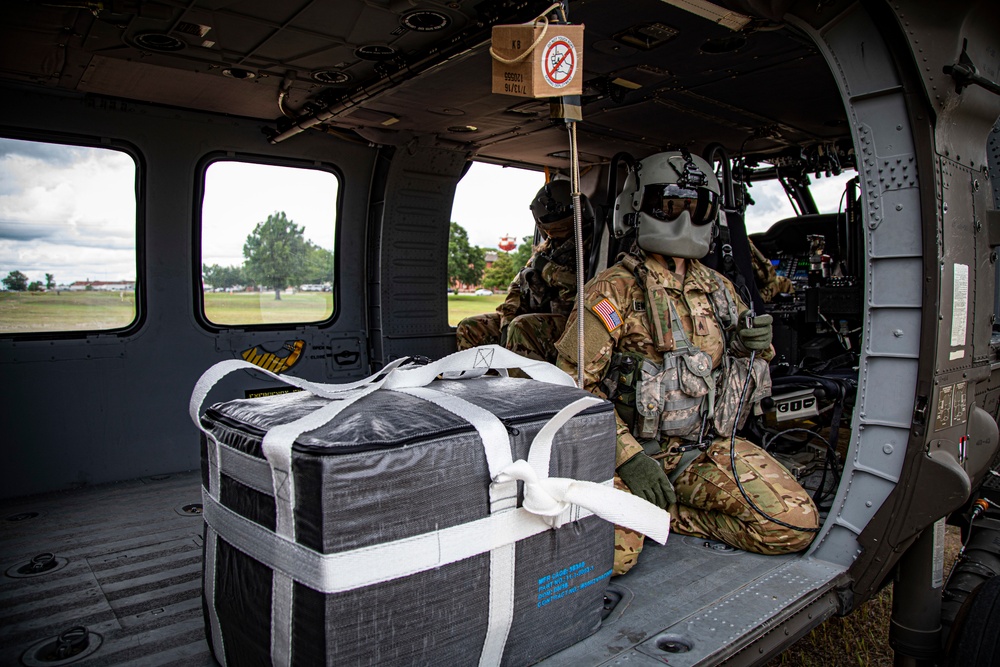 The U.S. Army Aeromedical Research Laboratory conducts speed bag system testing.