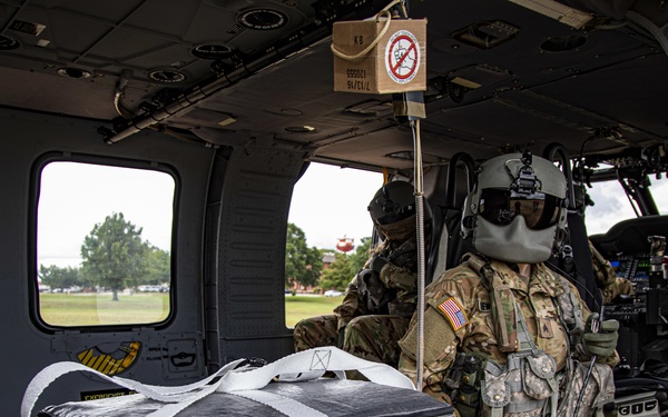 The U.S. Army Aeromedical Research Laboratory conducts speed bag system testing.