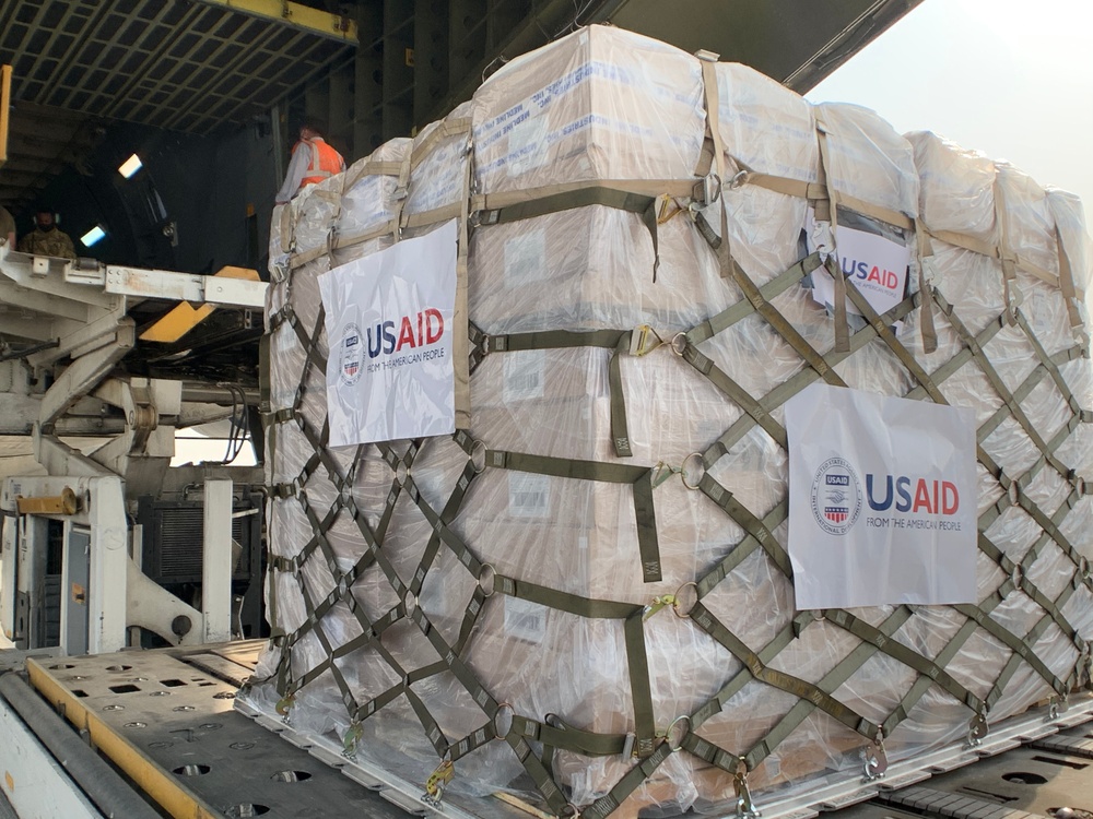 The first of several emergency COVID-19 relief shipments from the United States arrives in India.