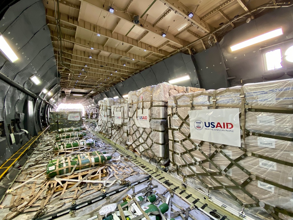 The first of several emergency COVID-19 relief shipments from the United States arrives in India.