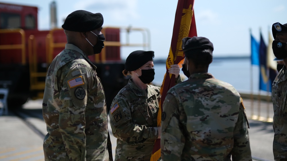 841st Transportation Battalion welcomes new commander duringChange of Command Ceremony