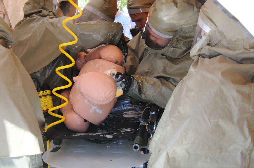 377 Med Group Tiger Medics tame all hazards in decon exercise