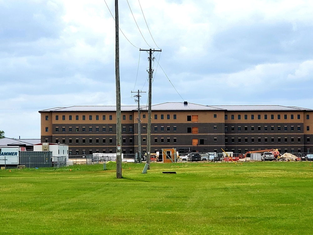 May 2021 construction operations of new barracks at Fort McCoy