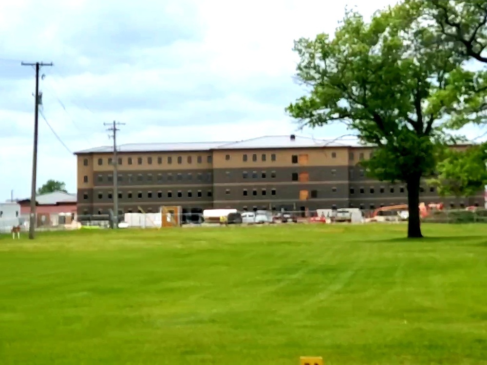 May 2021 construction operations of new barracks at Fort McCoy