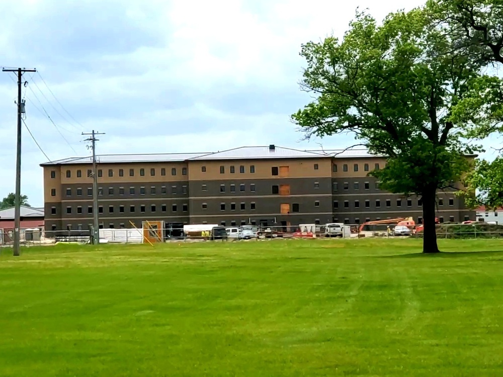 May 2021 construction operations of new barracks at Fort McCoy