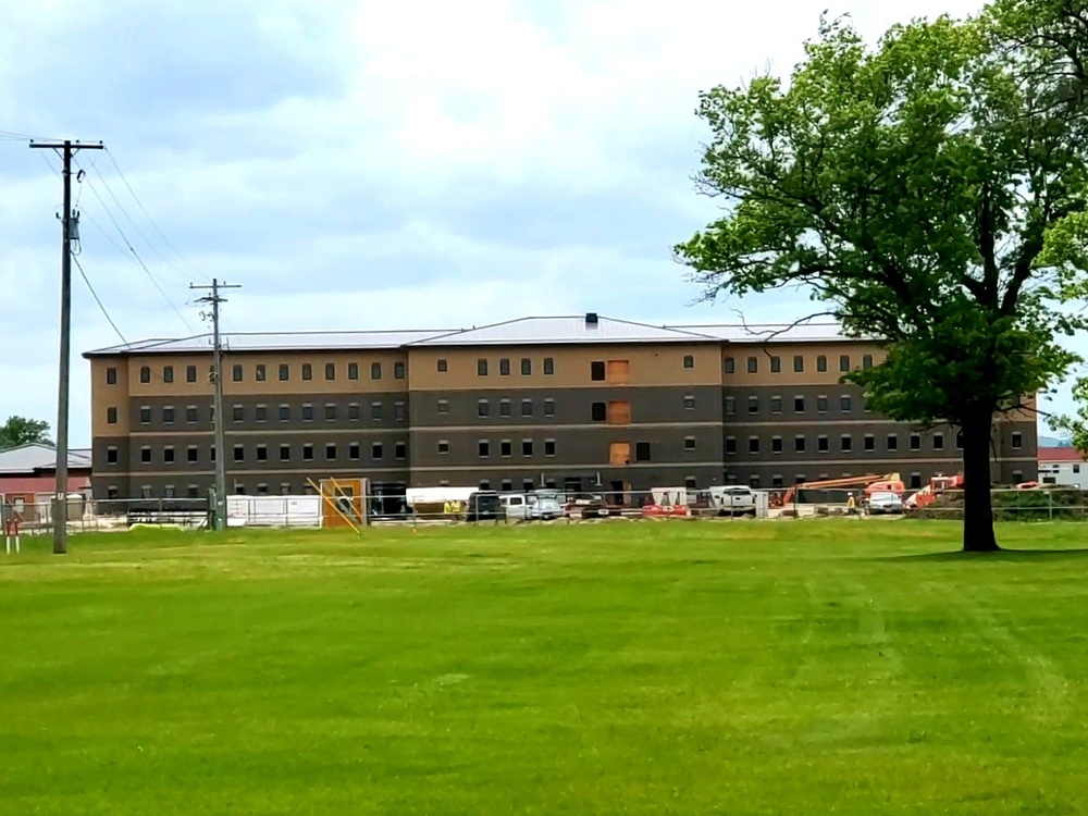 May 2021 construction operations of new barracks at Fort McCoy